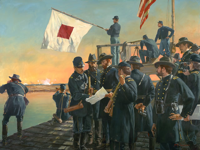 "Signaling The Assault On Fort McAllister" by Don Troiani